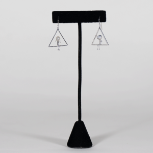 One in Triangle Earrings