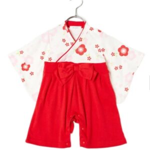 Baby Kimono Romper - Plum Blossom