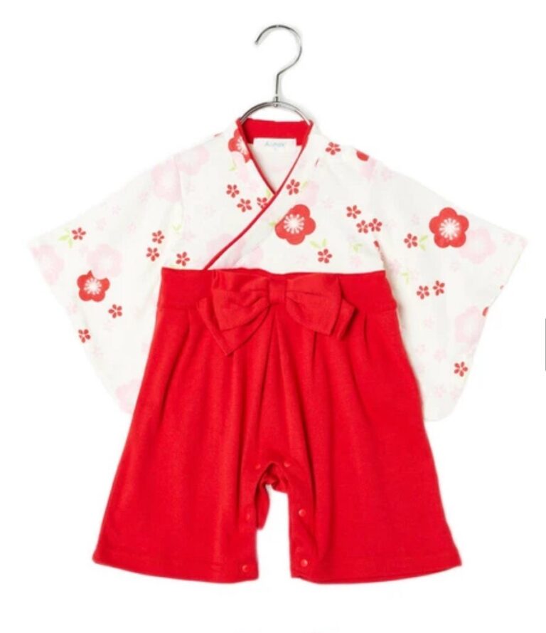 Baby Kimono Romper - Plum Blossom