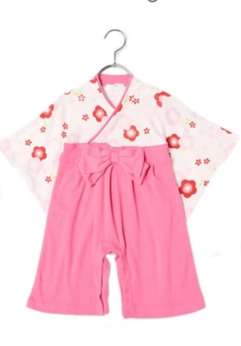 Baby Kimono Romper - Plum Blossom - Image 2
