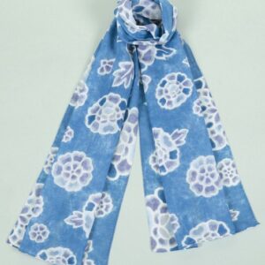 Blue Flower Cotton Stole
