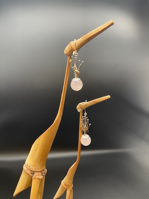 Heron in the Morikami Garden Earrings