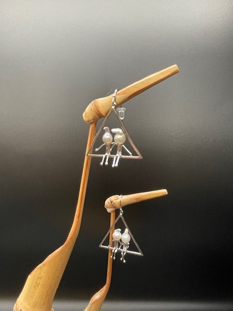 Two in Triangle Earrings