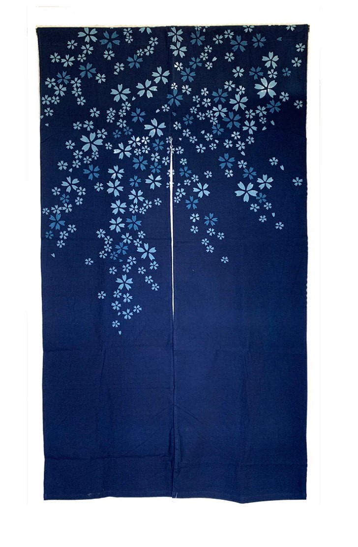 Noren Indigo Cherry Blossom