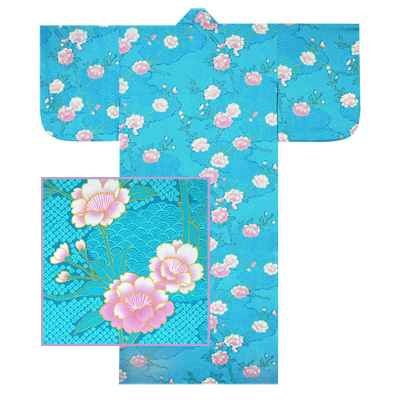 Sakura Yukata Turquoise