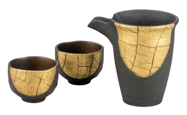 Gold Leaf Sake Set