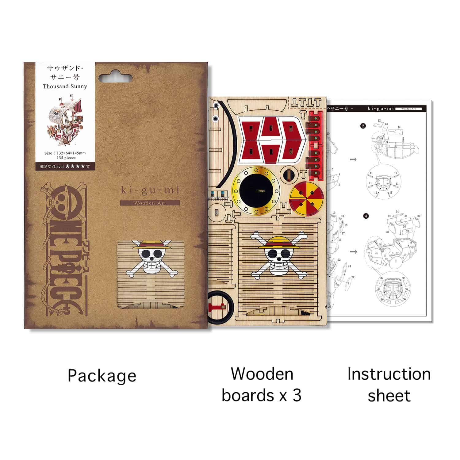 One Piece: Thousand Sunny Ship 3D Puzzle - Image 5
