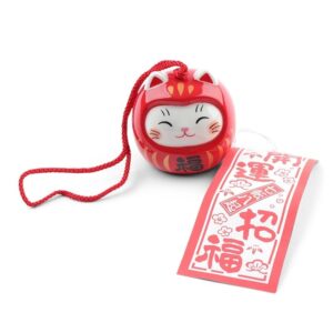 Daruma Cat Wind Chime