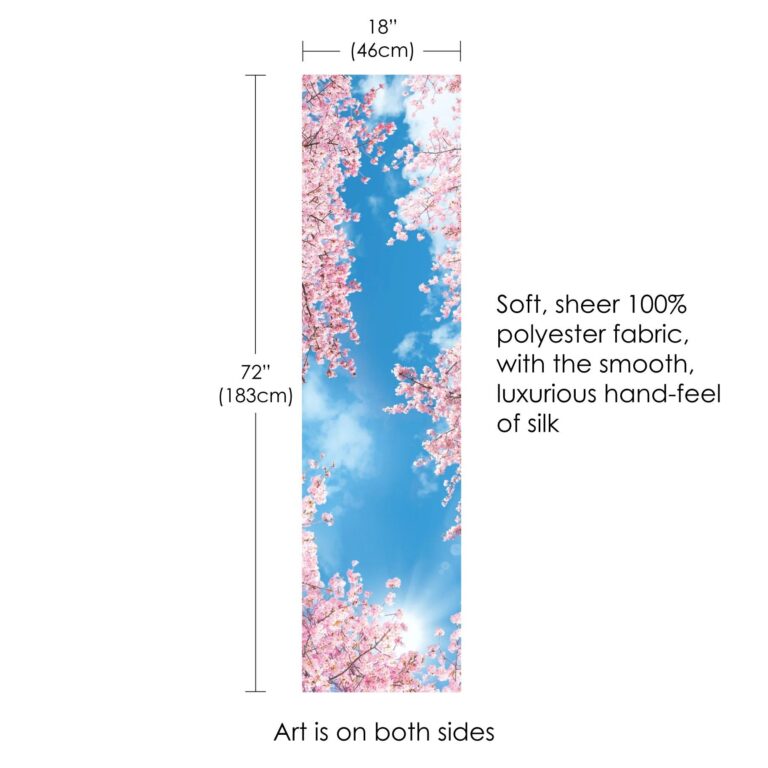 Cherry Blossom Long Sheer Scarf - Image 2